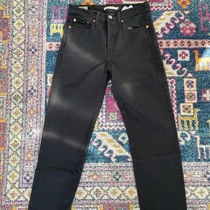 Levi’s Black Straight Leg Wedgie Jeans